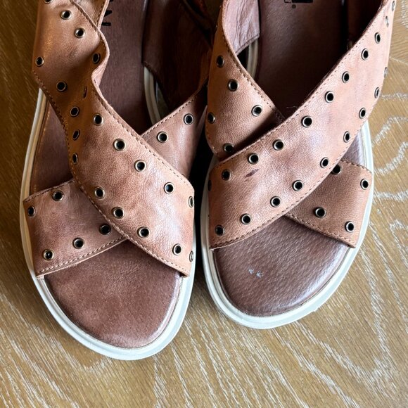 ROAN by Bed Stu Size 8.5 Brown Leather HALI Flat Sandal Preppy Summer - Picture 8 of 8